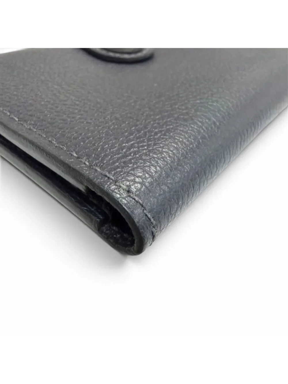 Hermes M S Evercolor Clou de Selle Card Case Blue Saphir Vert Angre